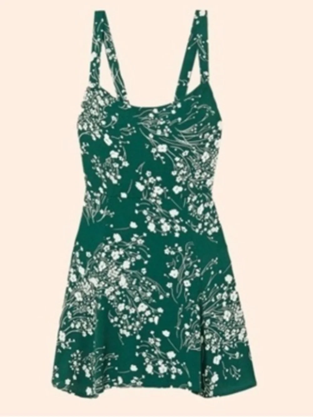 Reformation Tempest Floral Mini Dress Green Size 2 - Picture 4 of 11